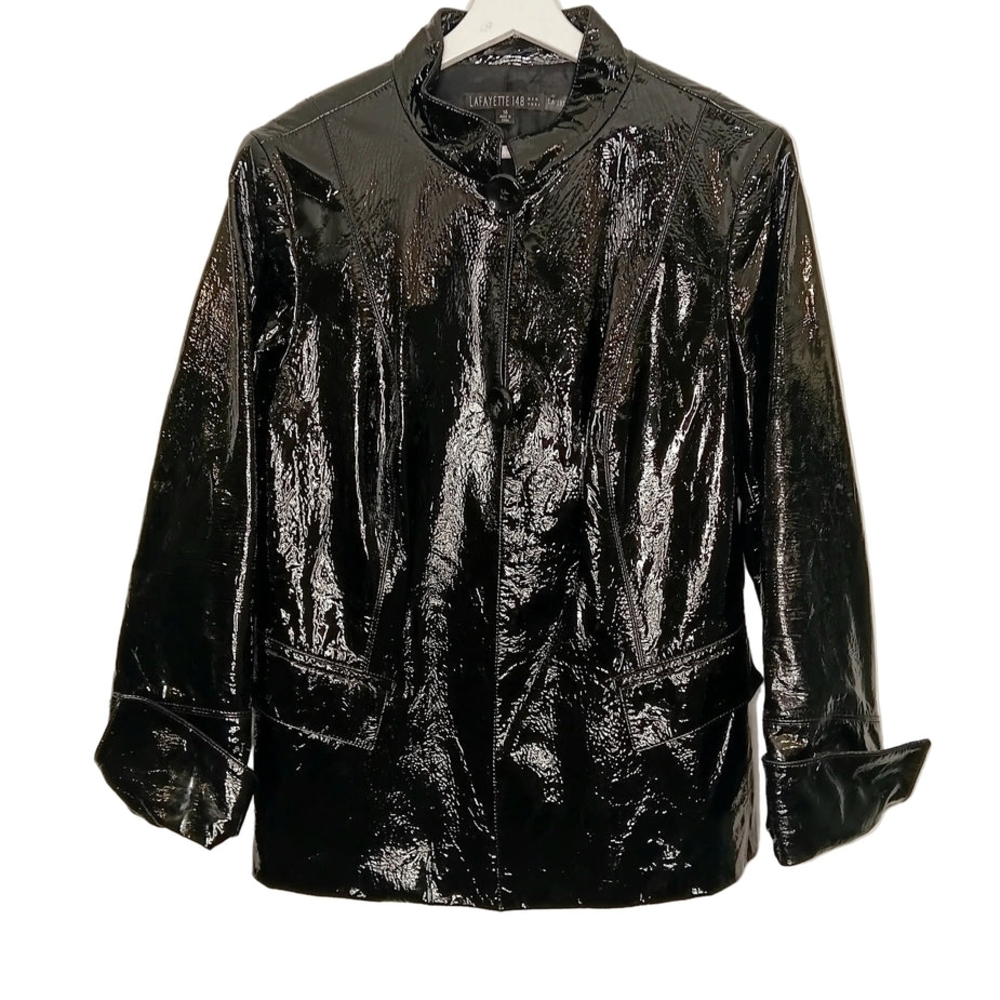 Lafayette 148 New York Patent Leather Jacket